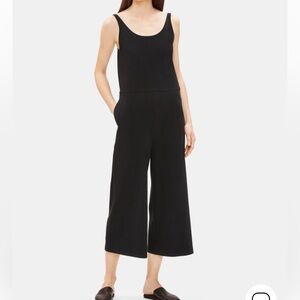Eileen Fisher Cotton Jersey Stretch Wide Leg Jumpsuit